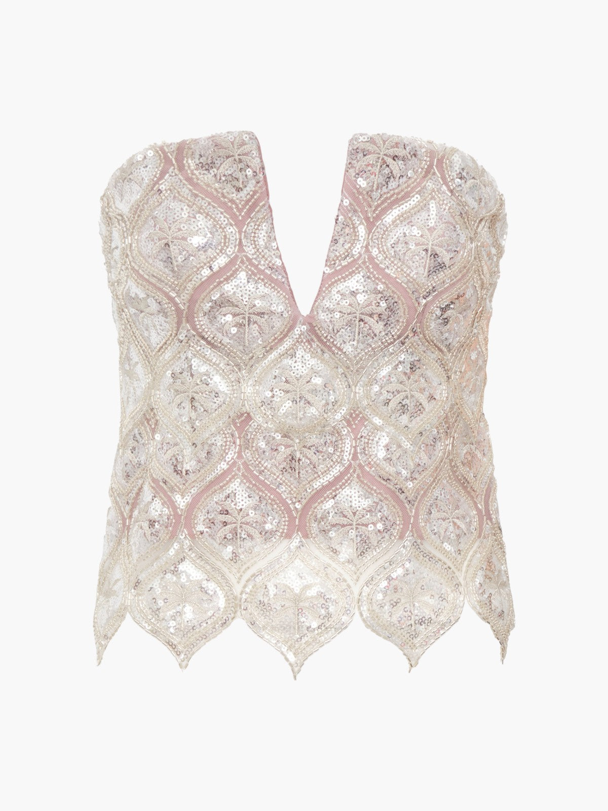 Luciana Palms Sequined Top | Silver Luciana Palms Sequined Top | Silver
