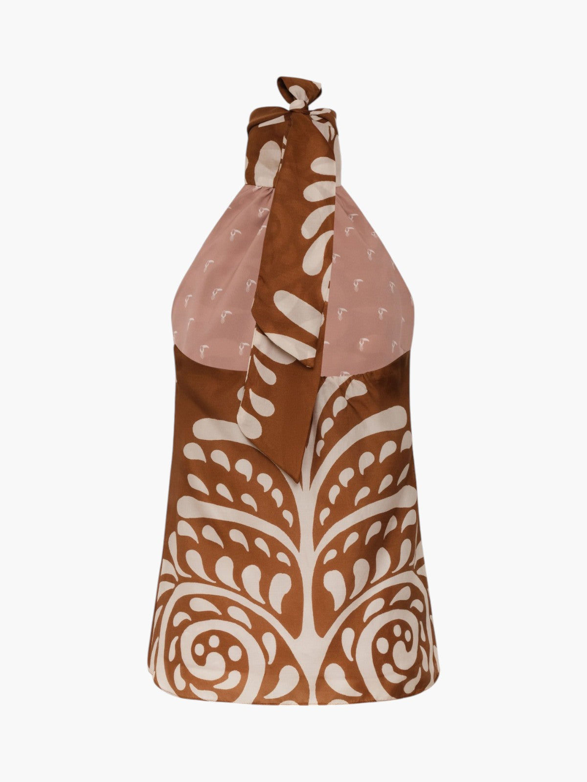Magdalena Cotton Silk Blouse | Brown Arabesque Magdalena Cotton Silk Blouse | Brown Arabesque - Fashionkind