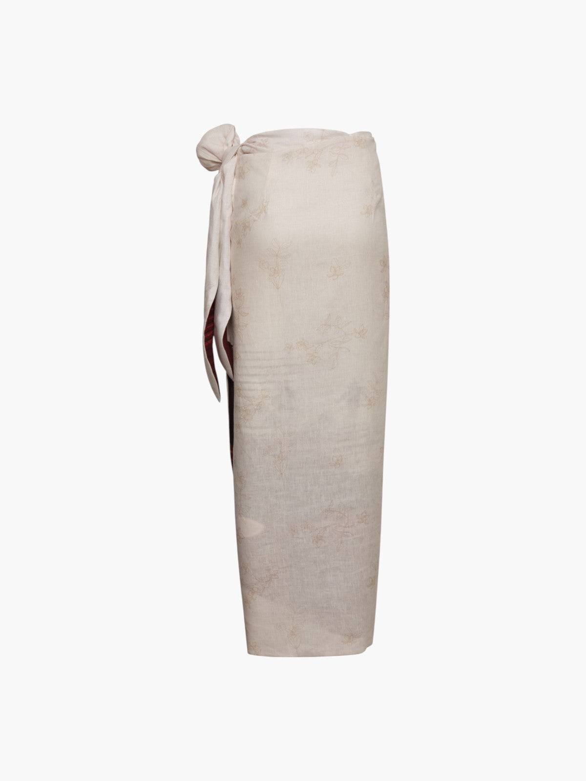 Mapara Linen Skirt | Red Tropical Landscape Mapara Linen Skirt | Red Tropical Landscape