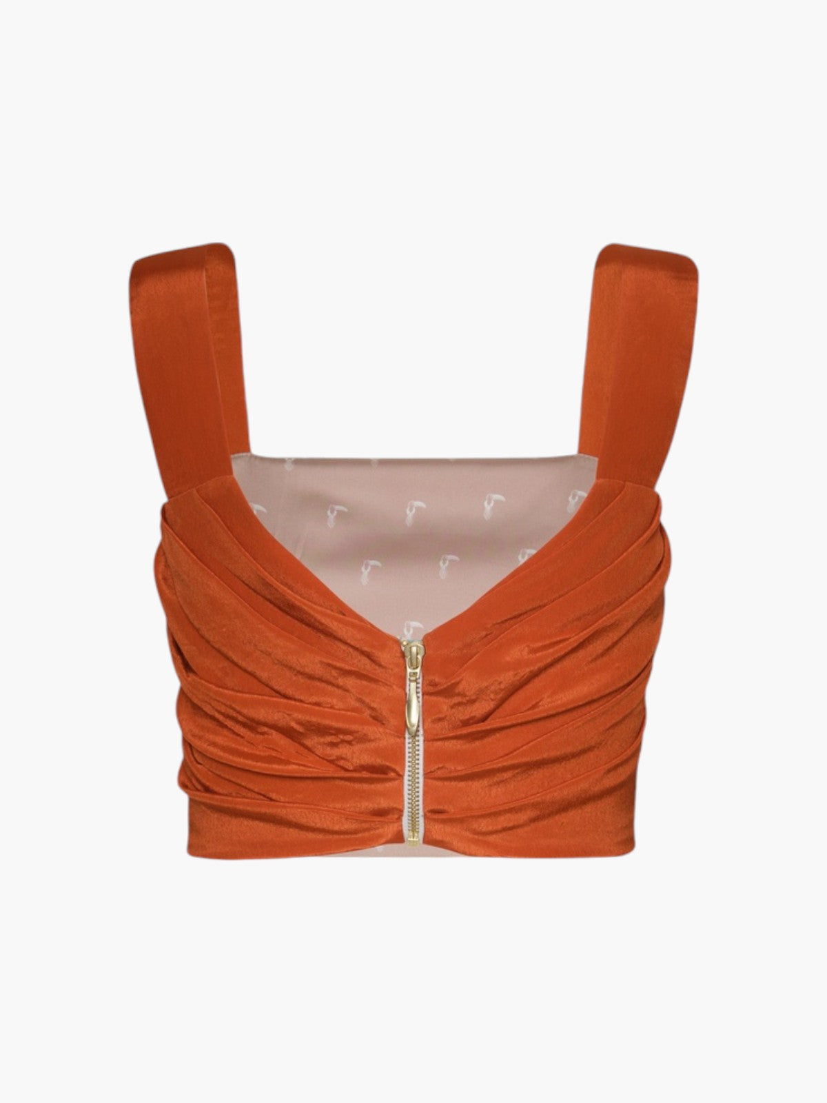 Marimba Crepe Chine Top | Orange Gladiolos Marimba Crepe Chine Top | Orange Gladiolos - Fashionkind