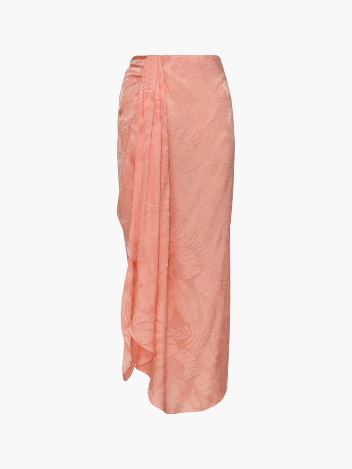 Myanmar Silk Jacquard Midi Skirt | Peach Myanmar Silk Jacquard Midi Skirt | Peach - Fashionkind