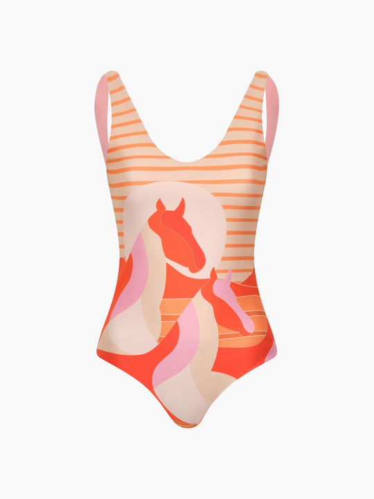 Olympic One Piece | Orange Horses