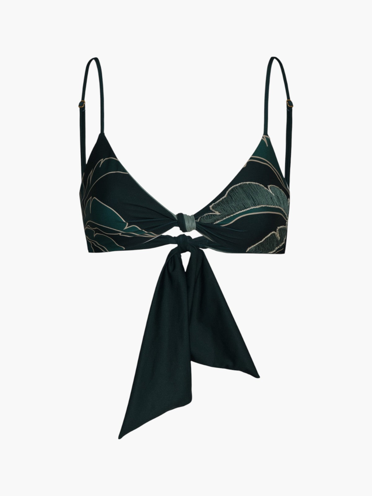 Pacifico Hand Embroidered Top | Aquamarine Palms/Metallic Mint Pacifico Hand Embroidered Top | Aquamarine Palms/Metallic Mint