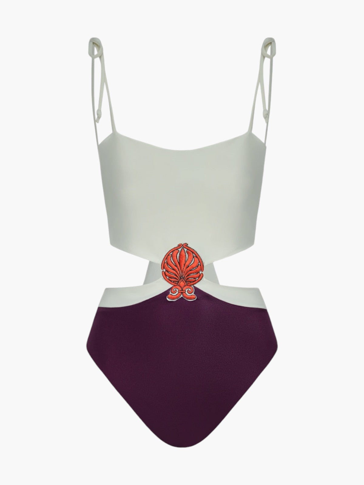 Pestana Embroidered One Piece | Purple/Ivory Pestana Embroidered One Piece | Purple/Ivory - Fashionkind