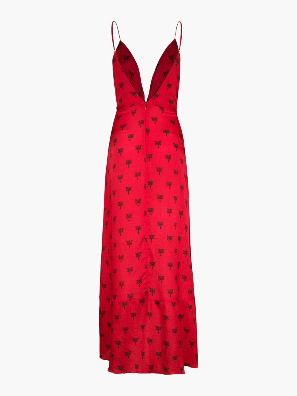 Sabina Martellato Silk Midi Dress | Red Polka Palms Sabina Martellato Silk Midi Dress | Red Polka Palms