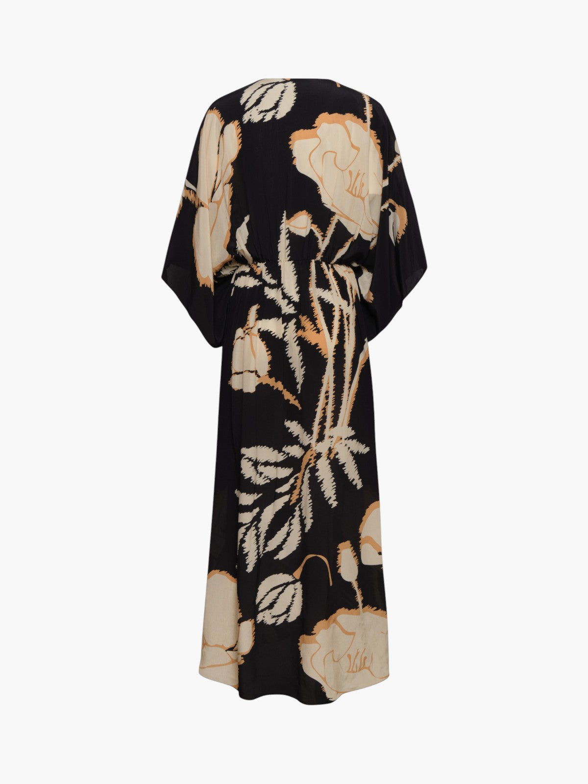 San Cipriano Crepe Chine Tunic | Black/Beige Gladiolos San Cipriano Crepe Chine Tunic | Black/Beige Gladiolos - Fashionkind