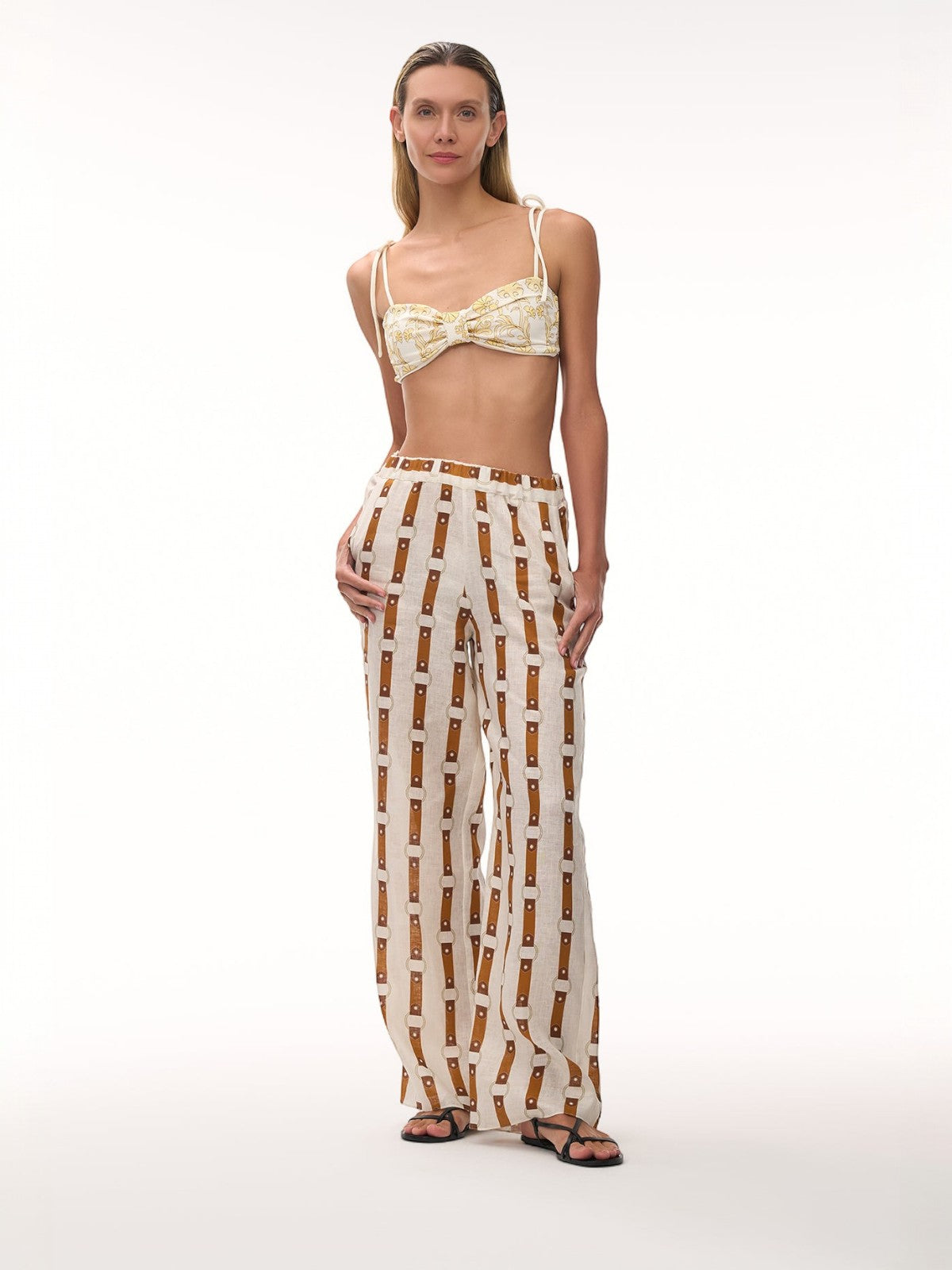 San Miguel Embroidered Top | Yellow Flowers/Ivory San Miguel Embroidered Top | Yellow Flowers/Ivory