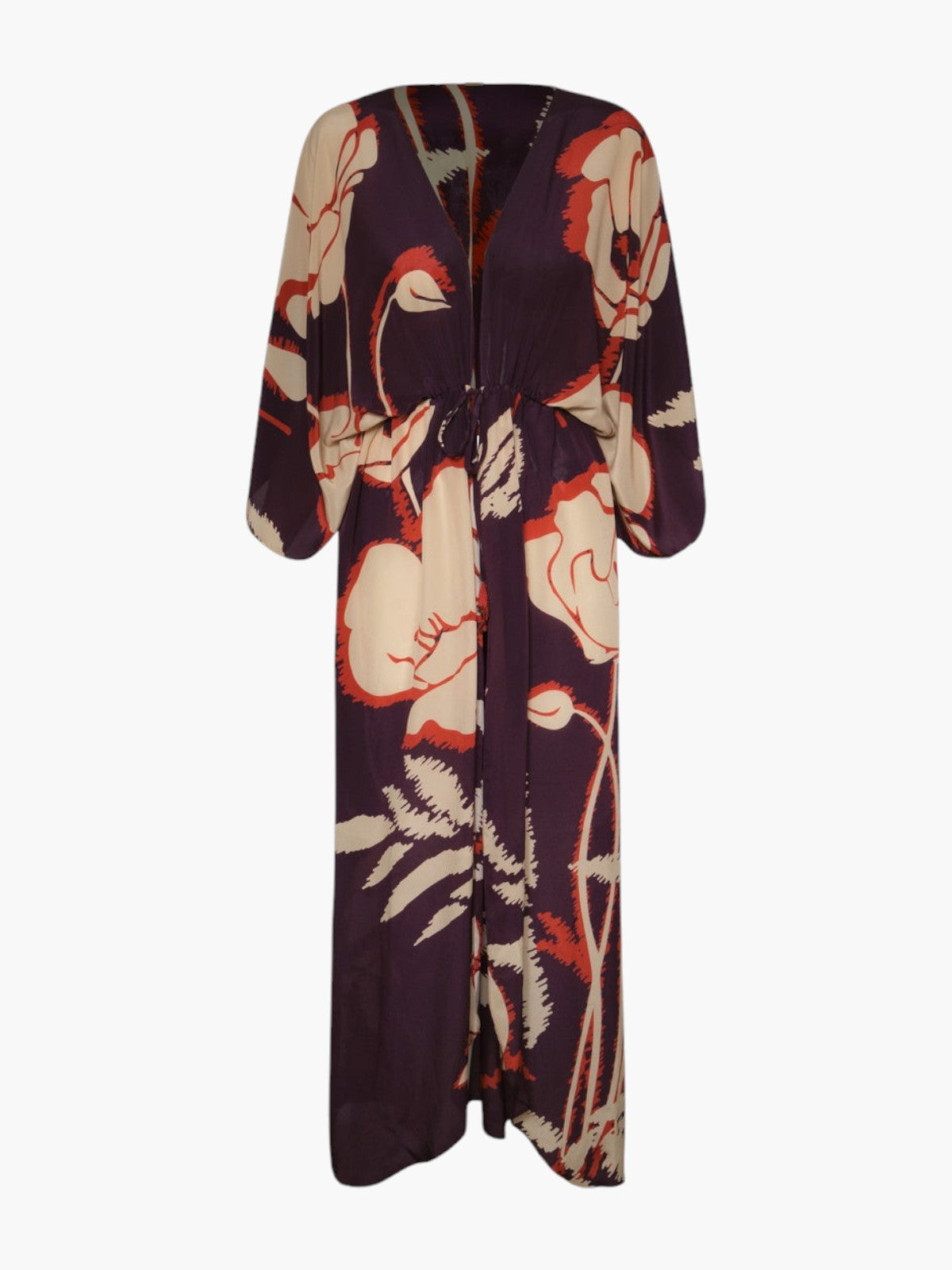 San Cipriano Crepe Chine Tunic | Purple Gladiolos San Cipriano Crepe Chine Tunic | Purple Gladiolos - Fashionkind