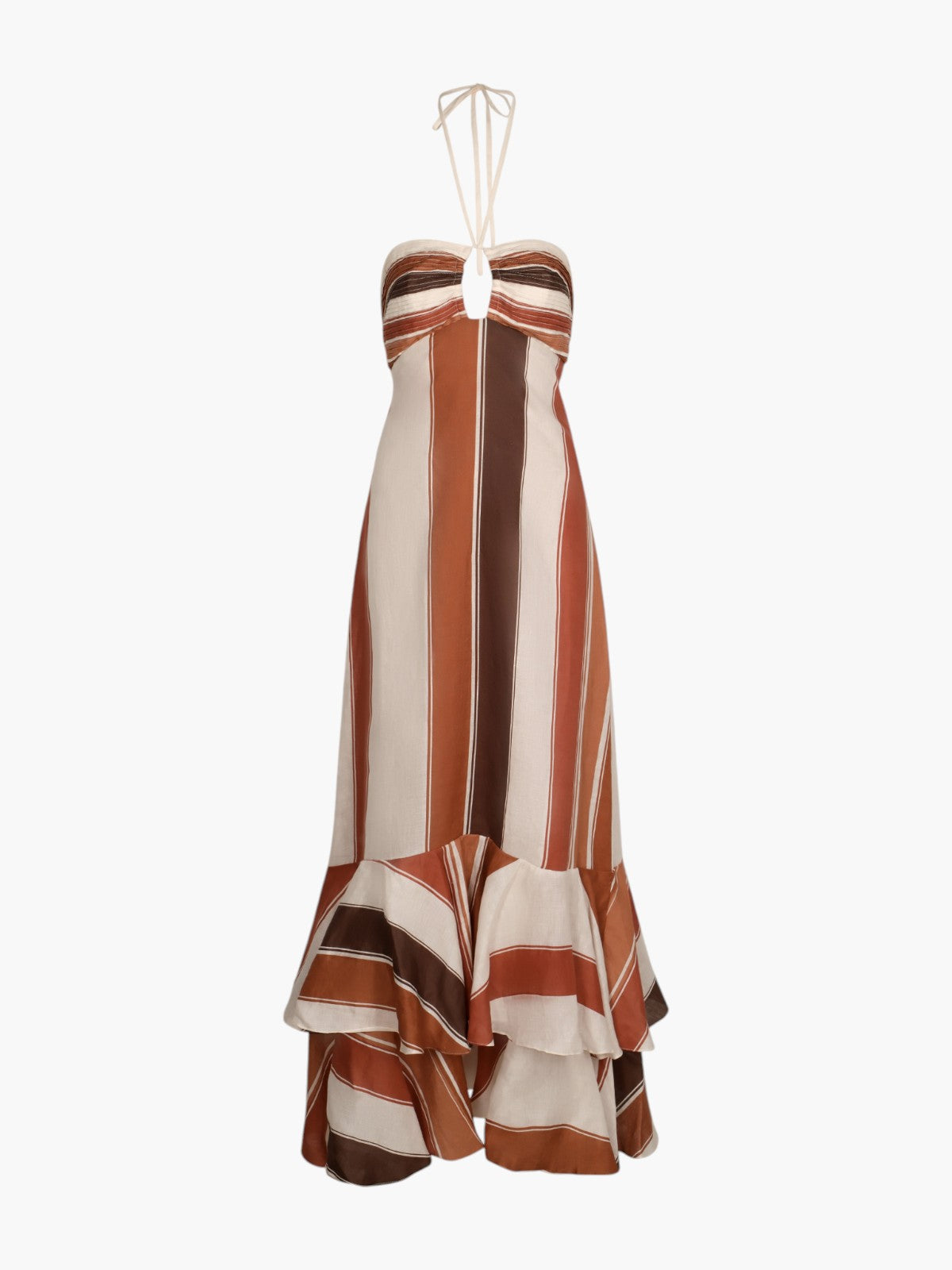 Sevillana Linen Dress | Terra Stripes Sevillana Linen Dress | Terra Stripes - Fashionkind