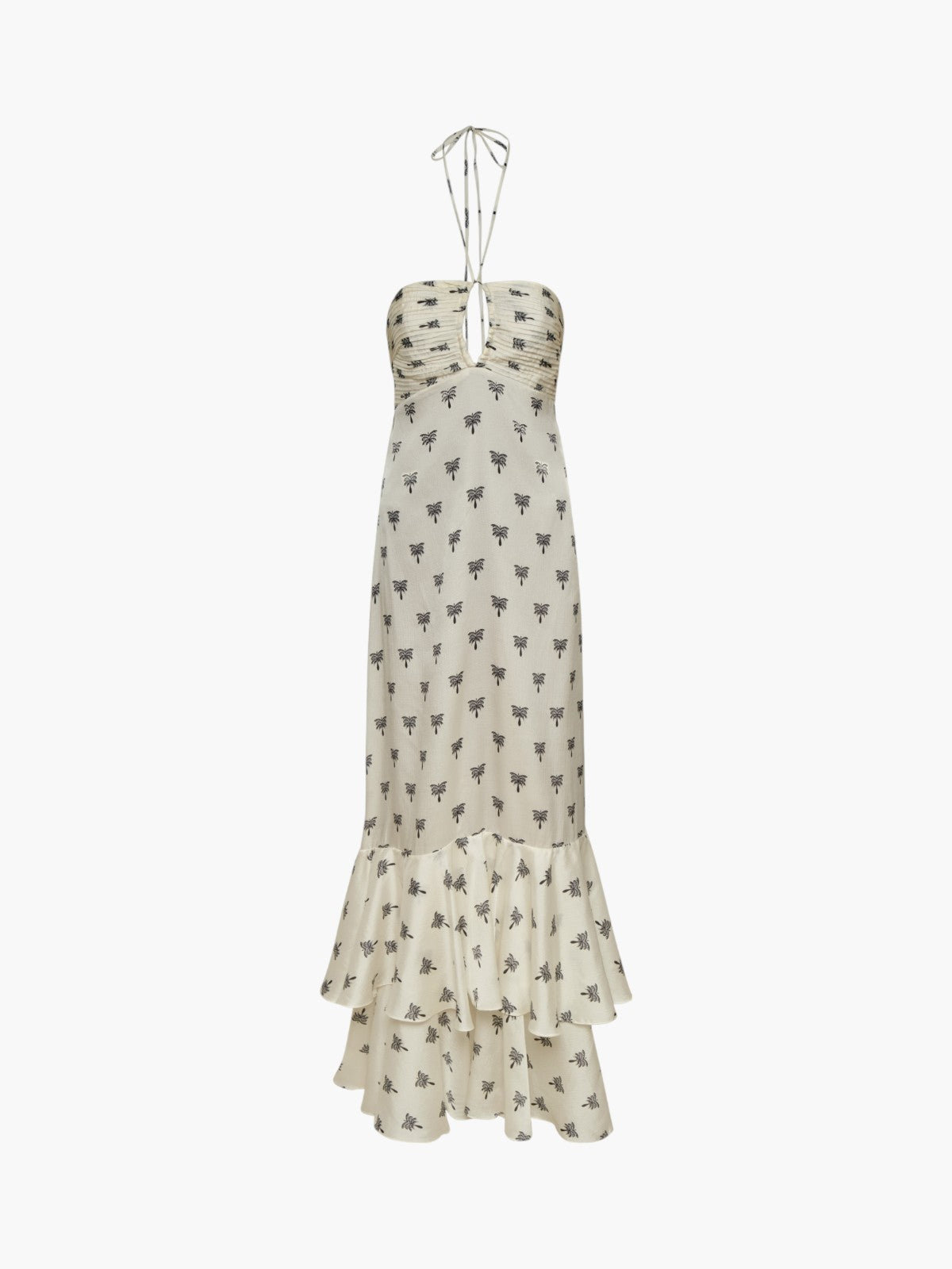 Sevillana Martellato Silk Maxi Dress | Ivory/Black Polka Palms Sevillana Martellato Silk Maxi Dress | Ivory/Black Polka Palms