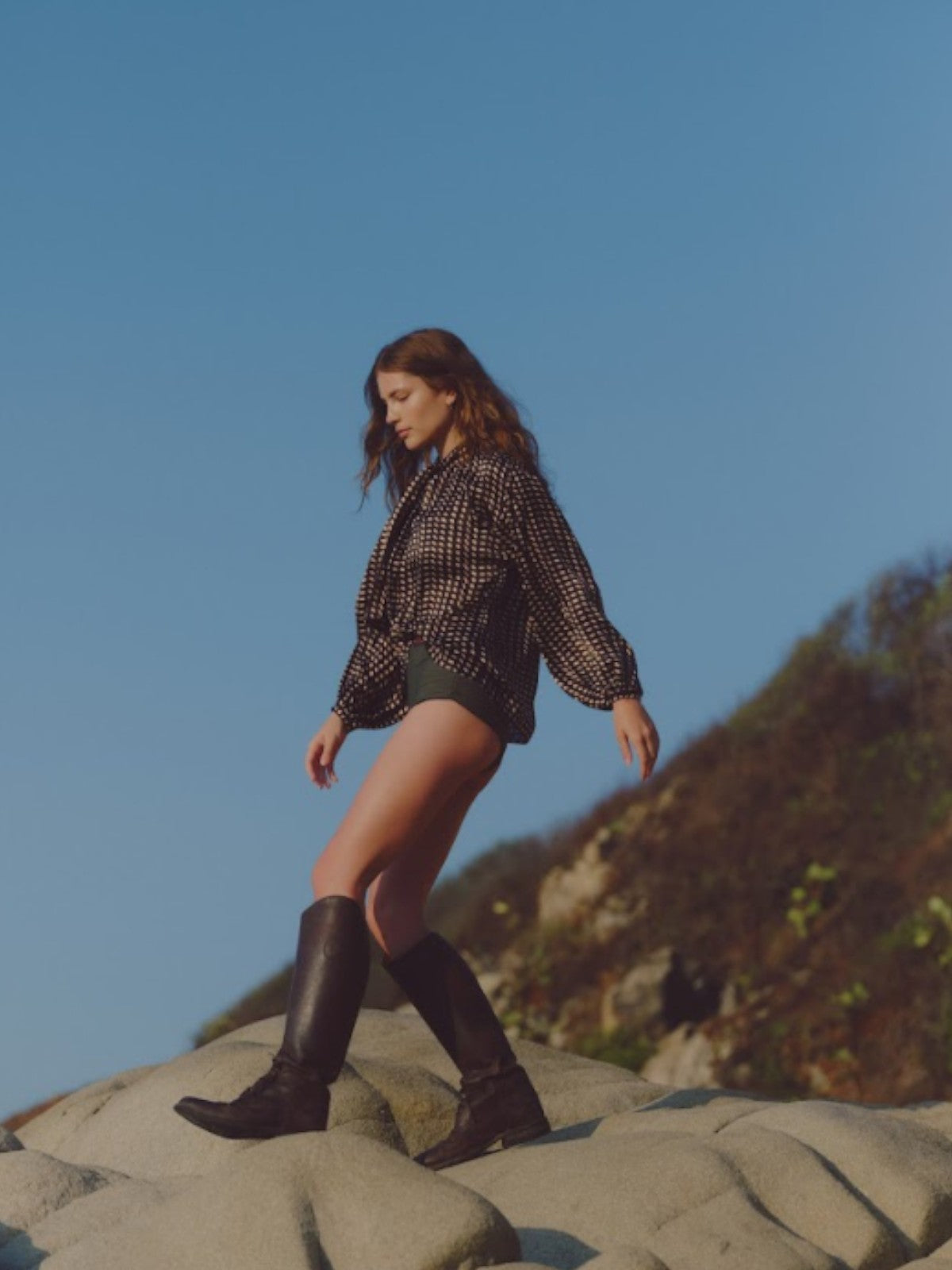 Simonetta Satin Silk Shirt | Black & Ivory Seeds Simonetta Satin Silk Shirt | Black & Ivory Seeds