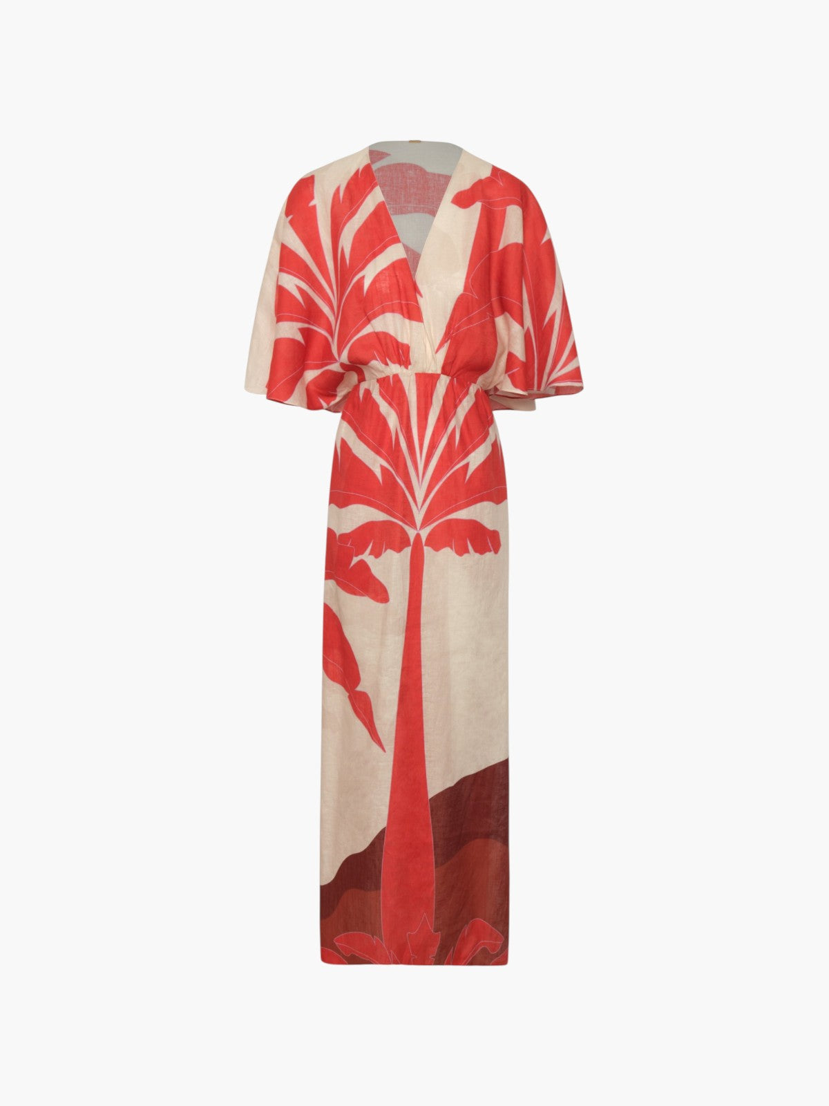 Topacio Linen Midi Tunic Dress | Orange Palms Topacio Linen Midi Tunic Dress | Orange Palms - Fashionkind