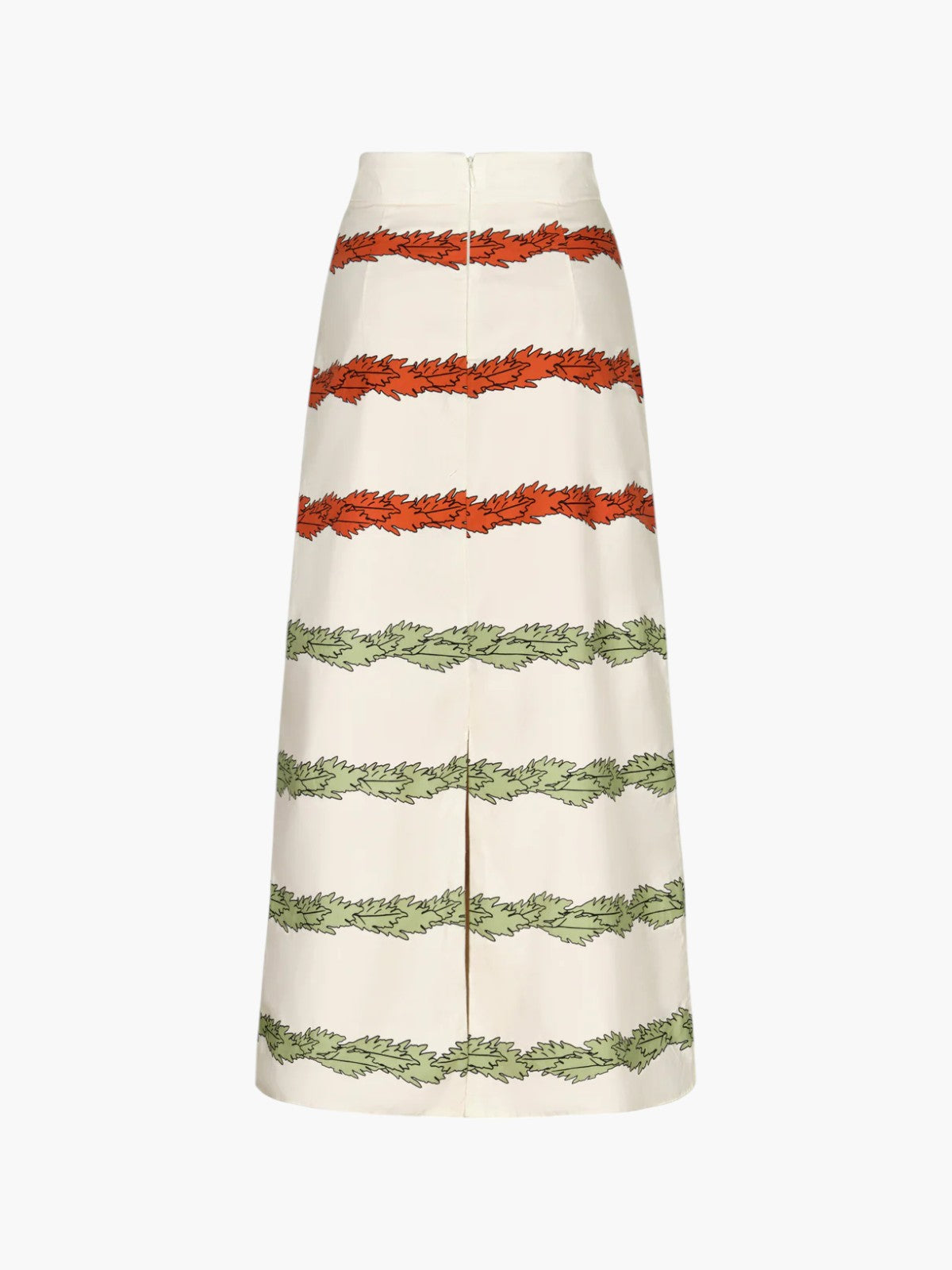 El Carmen Embroidered Cotton Midi Skirt | Ivory Striped Helechos El Carmen Embroidered Cotton Midi Skirt | Ivory Striped Helechos - Fashionkind