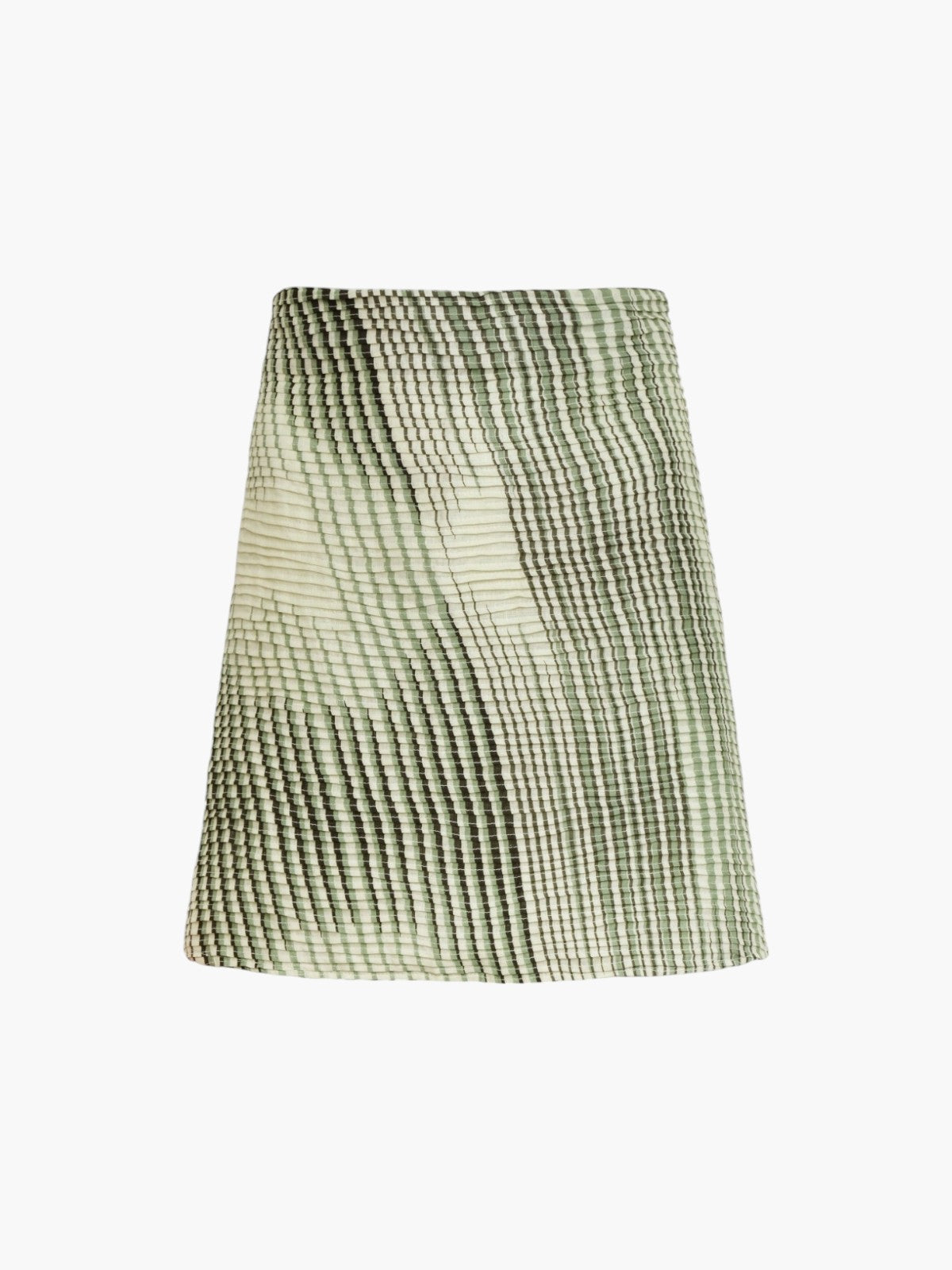 Bianca Pleated Linen Mini Skirt | Green Stripes Bianca Pleated Linen Mini Skirt | Green Stripes - Fashionkind
