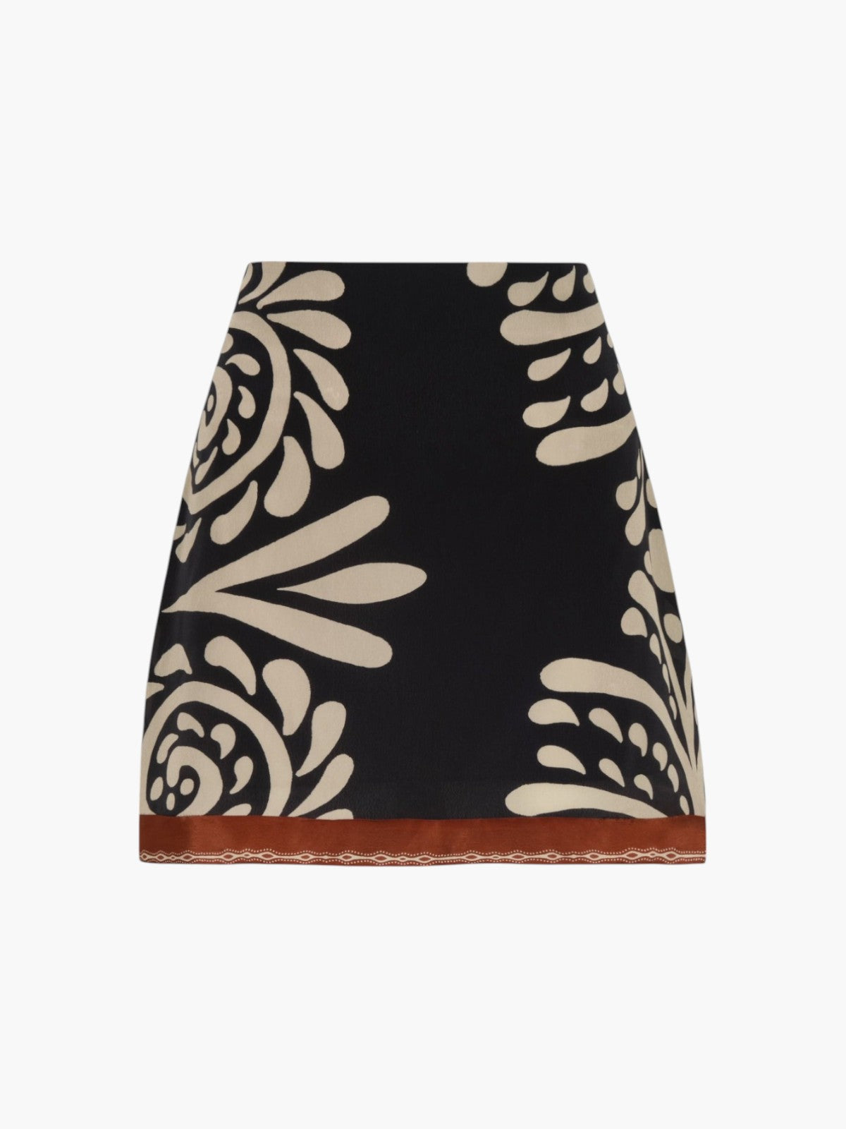 Carmelita Crepe Chine Mini Skirt | Black Arabesque Carmelita Crepe Chine Mini Skirt | Black Arabesque - Fashionkind