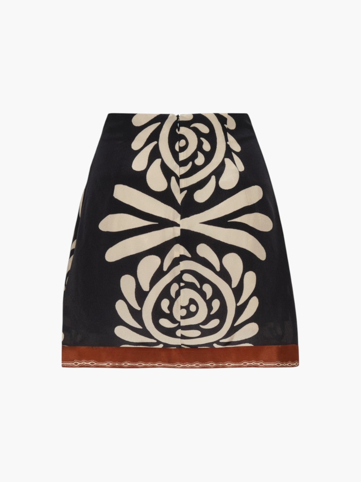 Carmelita Crepe Chine Mini Skirt | Black Arabesque Carmelita Crepe Chine Mini Skirt | Black Arabesque - Fashionkind