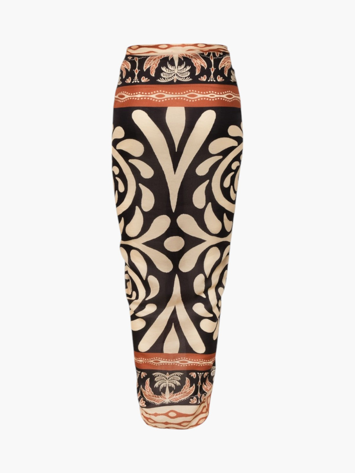 De La Falaise Cotton Silk Sarong | Black Arabesque De La Falaise Cotton Silk Sarong | Black Arabesque