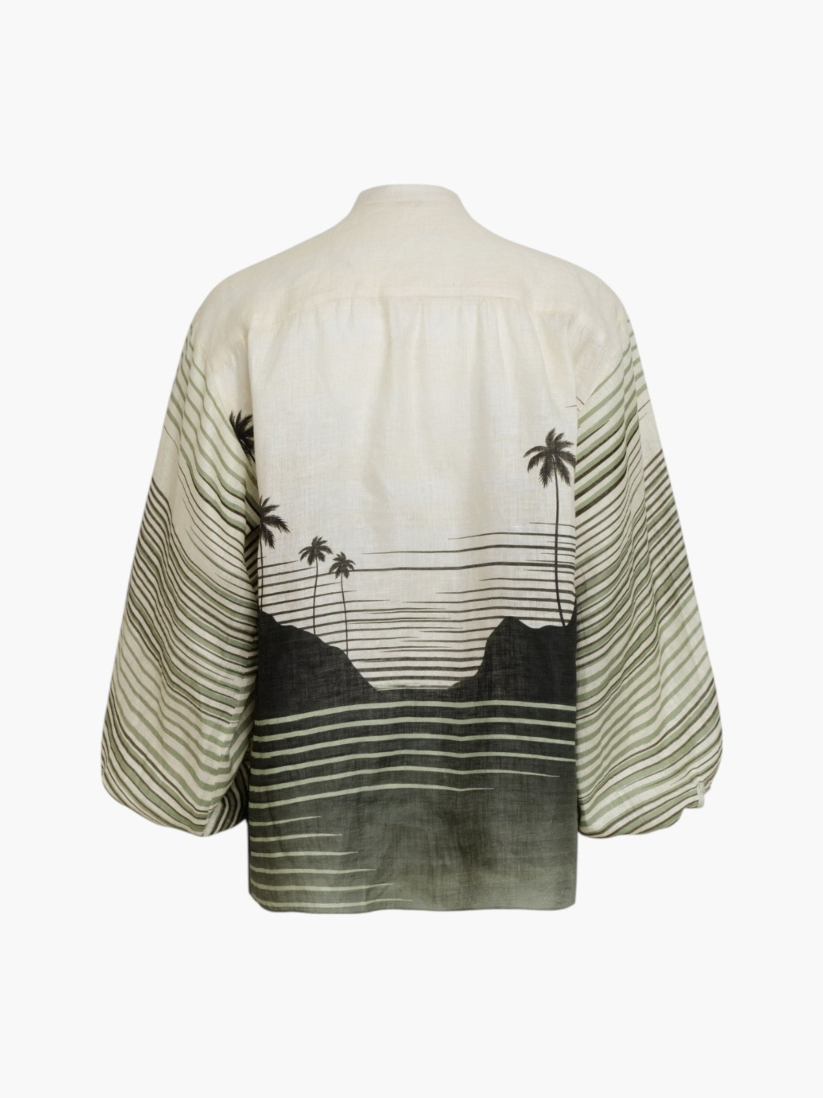Don Simon Linen Shirt | Green Tropical Landscape Don Simon Linen Shirt | Green Tropical Landscape - Fashionkind