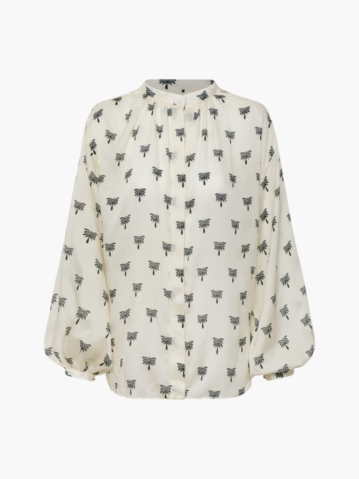 Don Simon Martellato Silk Shirt | Ivory/Black Polka Palms Don Simon Martellato Silk Shirt | Ivory/Black Polka Palms - Fashionkind