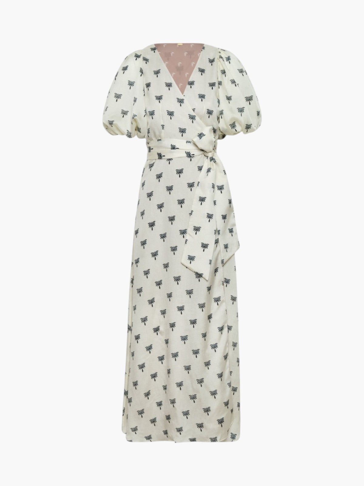 Ermita Martellato Silk Midi Dress | Ivory/Black Polka Palms Ermita Martellato Silk Midi Dress | Ivory/Black Polka Palms - Fashionkind