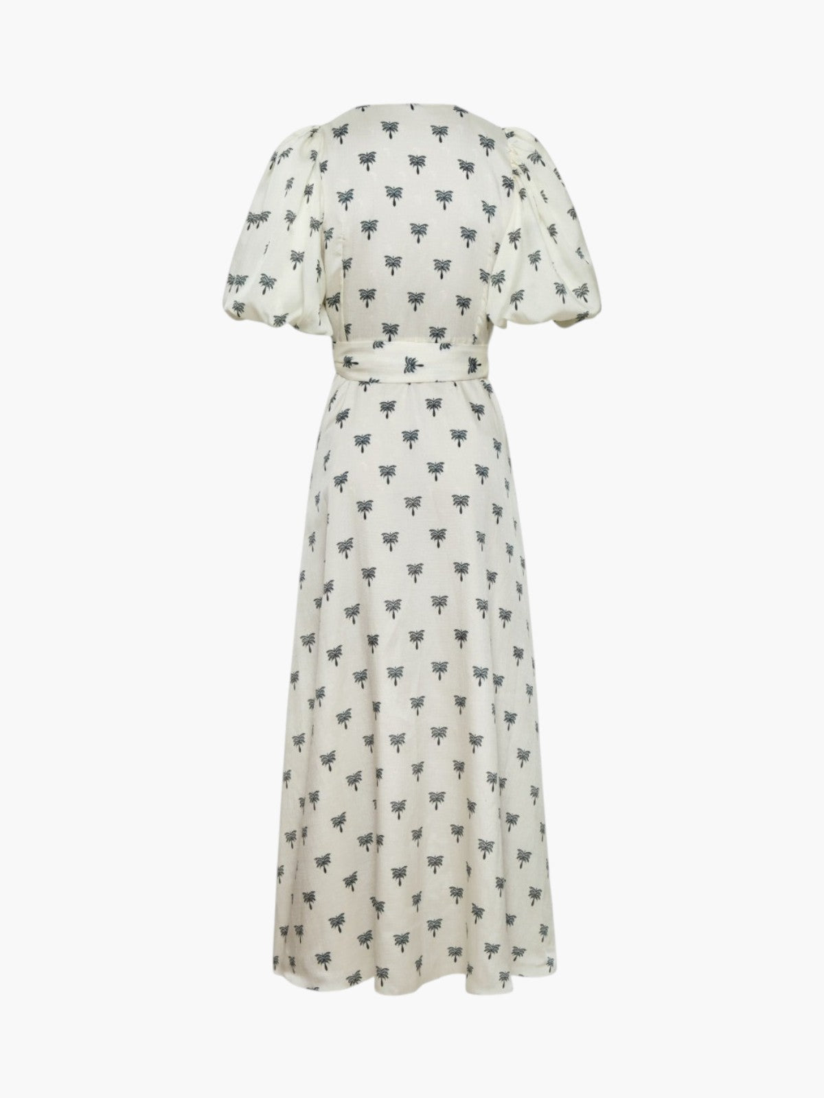 Ermita Martellato Silk Midi Dress | Ivory/Black Polka Palms Ermita Martellato Silk Midi Dress | Ivory/Black Polka Palms - Fashionkind