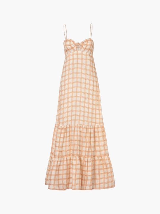 Julieta Linen Maxi Dress | Cream and Butter Scotch