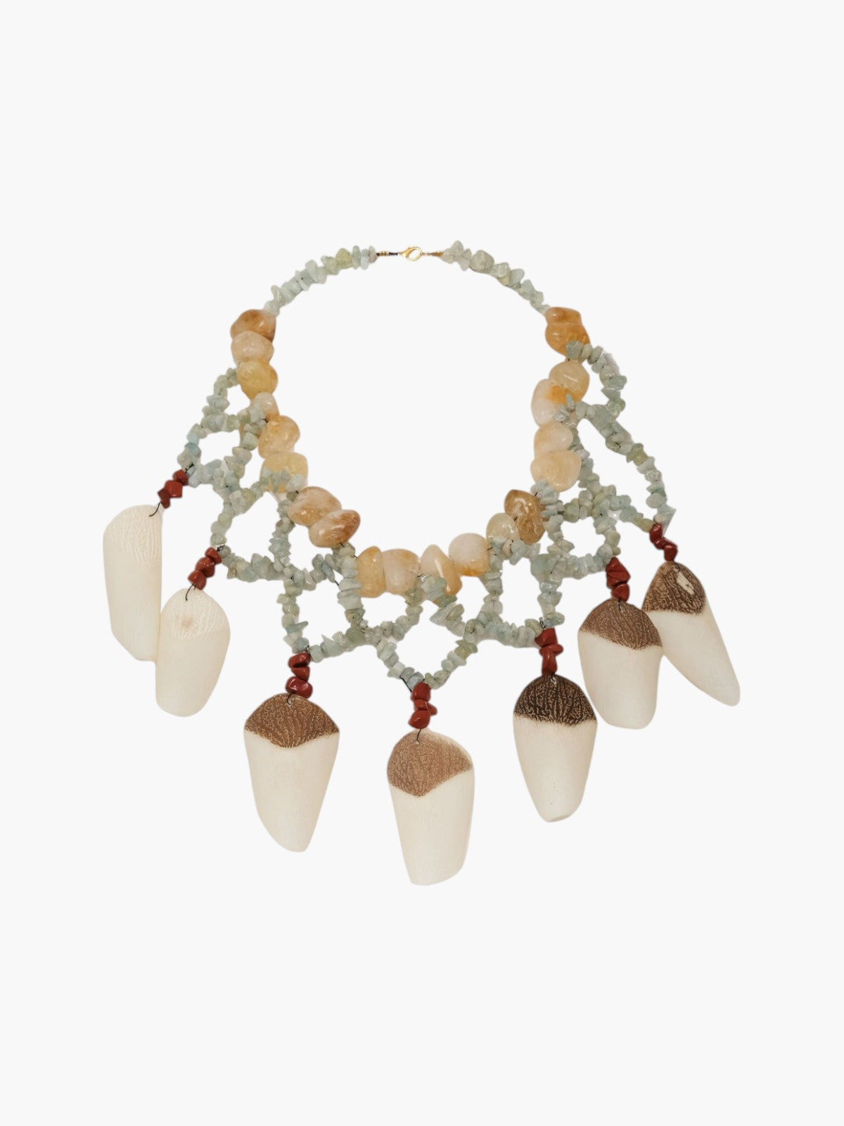 Pirarucú Necklace | Cream Aqua Pirarucú Necklace | Cream Aqua