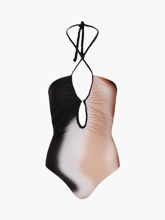 Saint Tropez One Piece | Black Nude Tie Dye