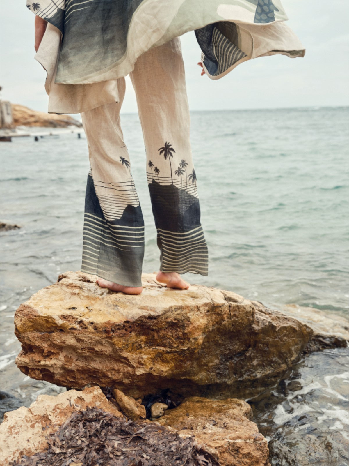 San Benito Linen Pants | Green Tropical Landscape San Benito Linen Pants | Green Tropical Landscape