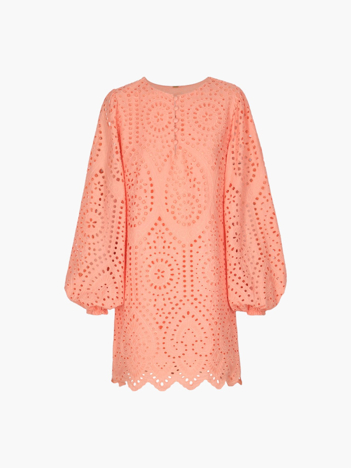 San Marco Eyelet Mini Dress | Apricot San Marco Eyelet Mini Dress | Apricot - Fashionkind