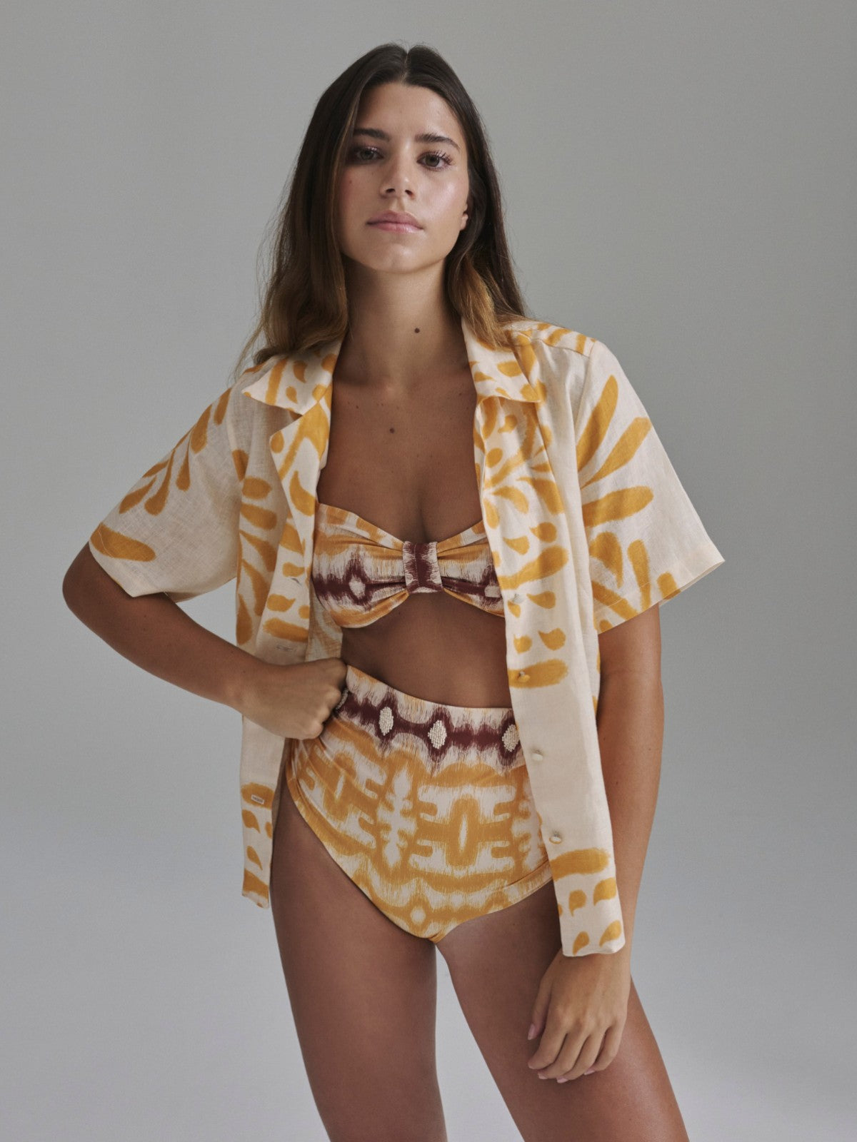 Victoria Bottom | Yellow Ikat/Western Victoria Bottom | Yellow Ikat/Western - Fashionkind