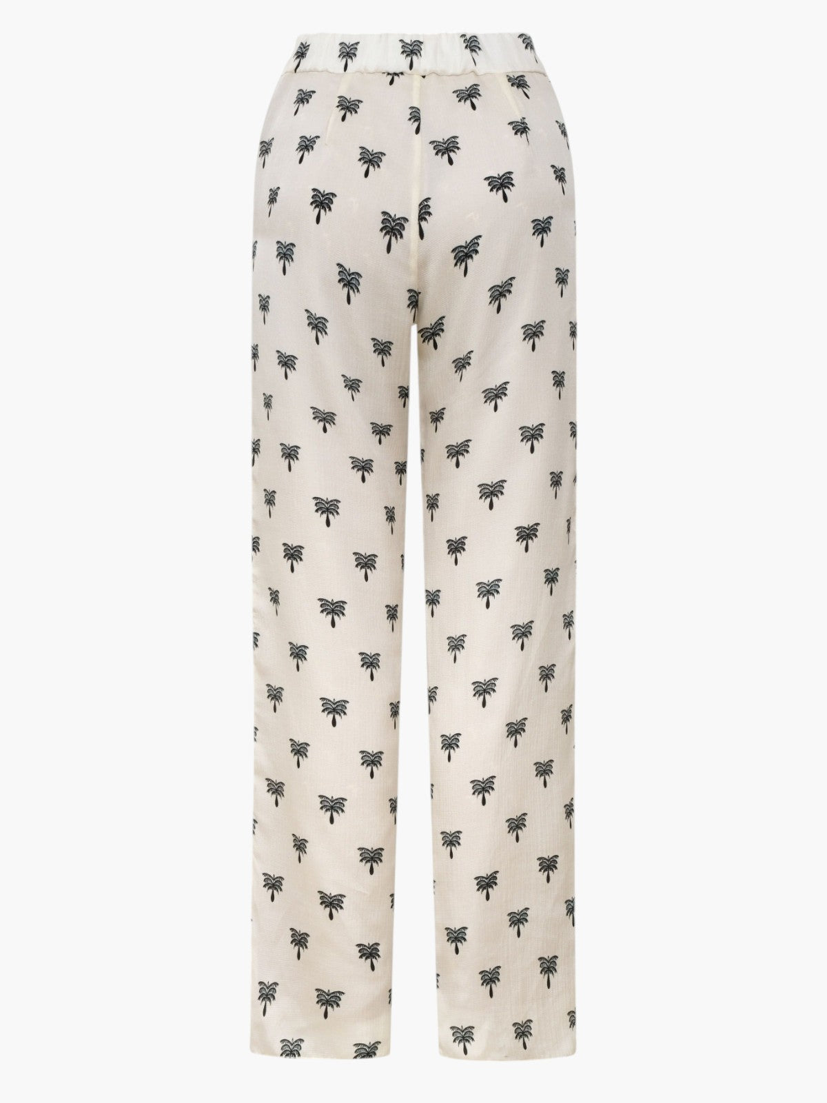 Santo Tomás Martellato Silk Pants | Ivory/Black Polka Palms Santo Tomás Martellato Silk Pants | Ivory/Black Polka Palms
