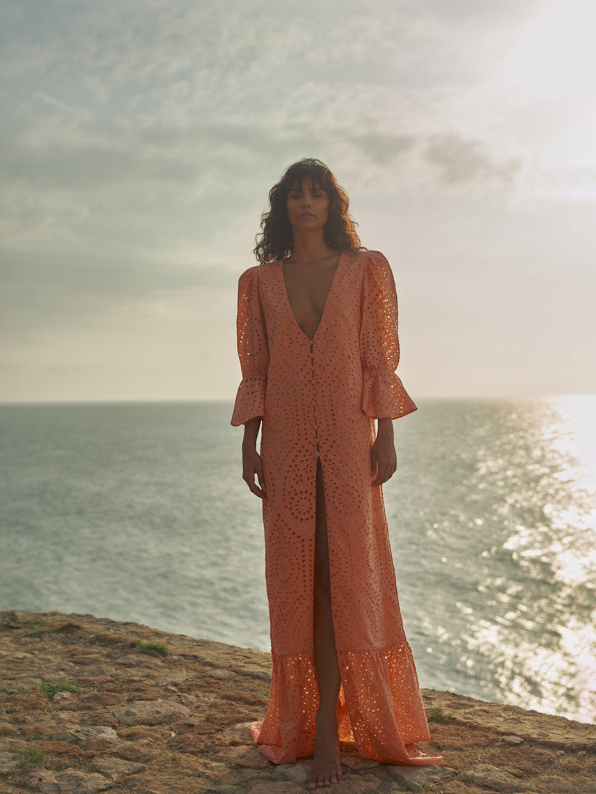 Serrania Eyelet Tunic | Apricot Serrania Eyelet Tunic | Apricot - Fashionkind