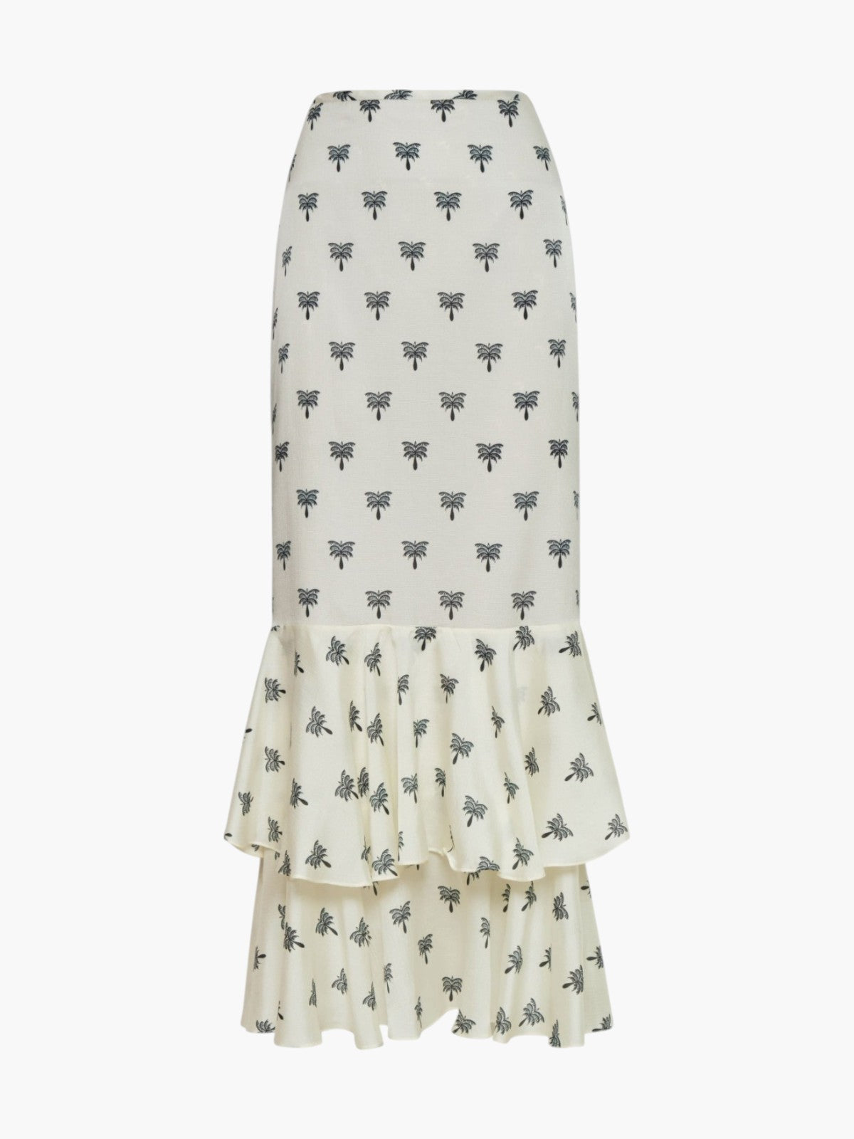 Sevilla Martellato Silk Skirt | Ivory/Black Polka Palms Sevilla Martellato Silk Skirt | Ivory/Black Polka Palms - Fashionkind