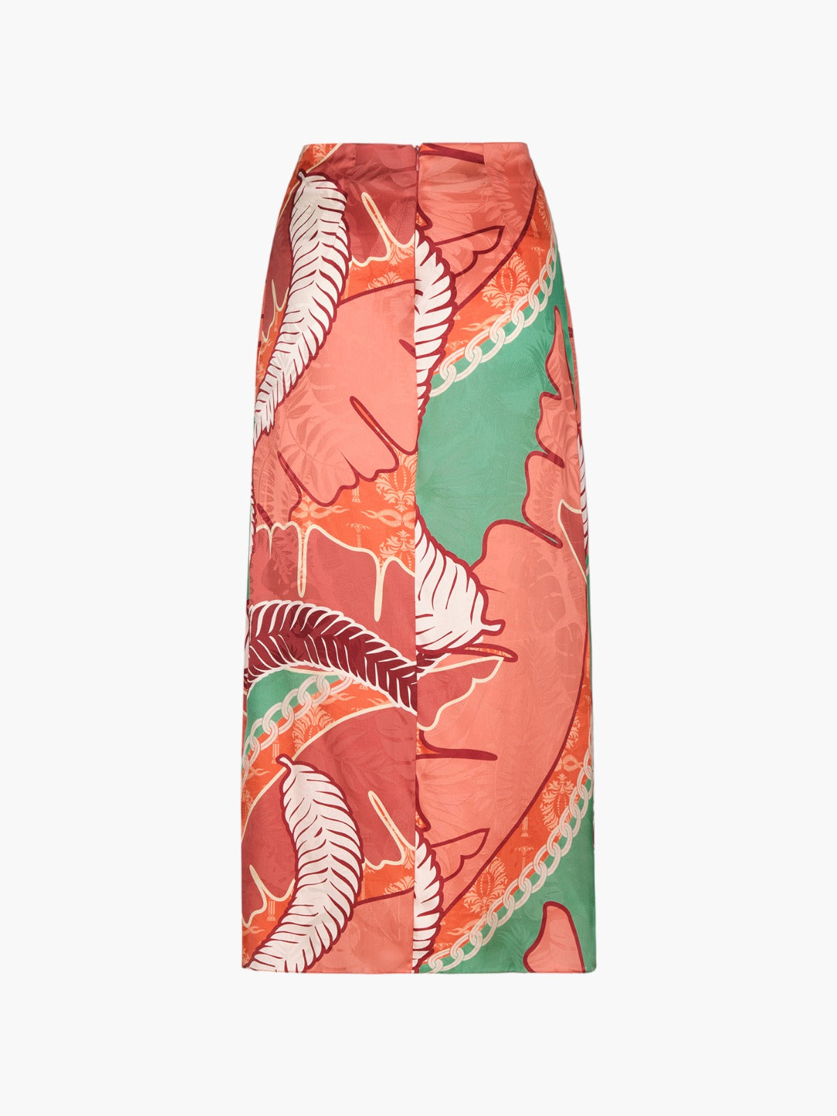 Amaime Jacquard Midi Skirt | Coral Amaime Jacquard Midi Skirt | Coral - Fashionkind