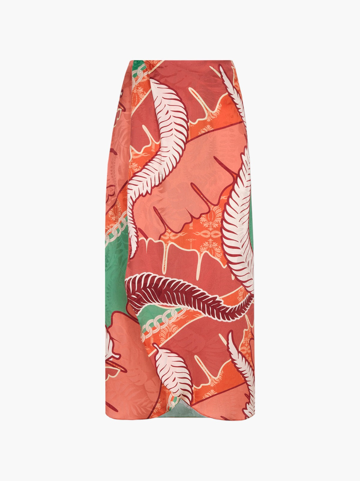 Amaime Jacquard Midi Skirt | Coral Amaime Jacquard Midi Skirt | Coral - Fashionkind