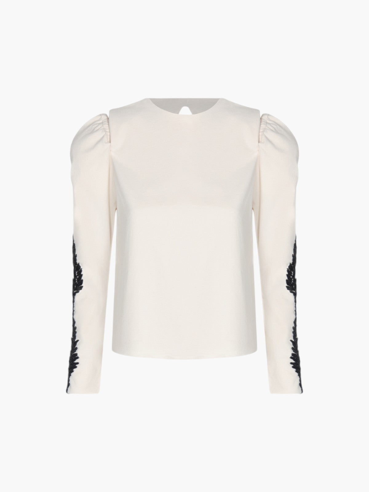 Ana Canvas Hand Embroidered Blouse | Ecru Ana Canvas Hand Embroidered Blouse | Ecru - Fashionkind