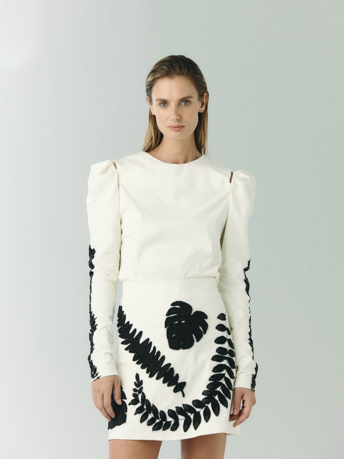 Ana Canvas Hand Embroidered Blouse | Ecru Ana Canvas Hand Embroidered Blouse | Ecru - Fashionkind