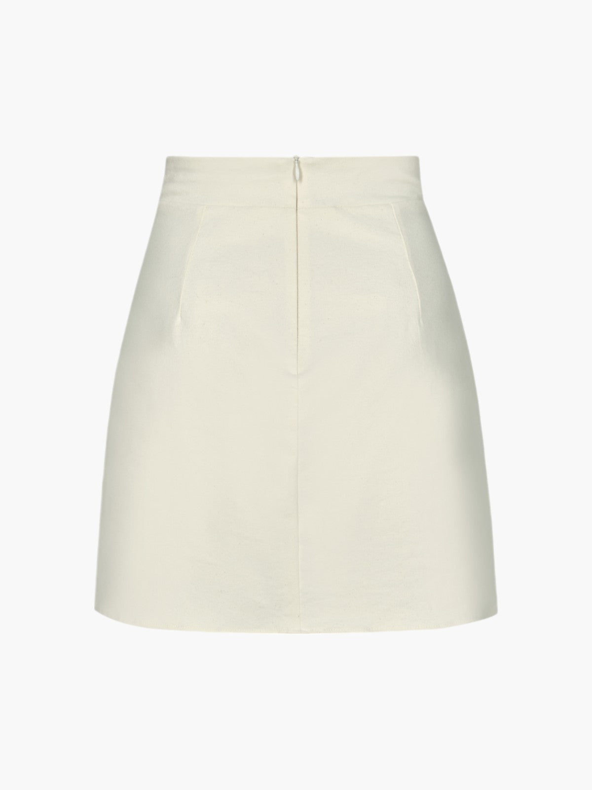 Carmelita Canvas Hand Embroidered Mini Skirt | Ecru Carmelita Canvas Hand Embroidered Mini Skirt | Ecru - Fashionkind
