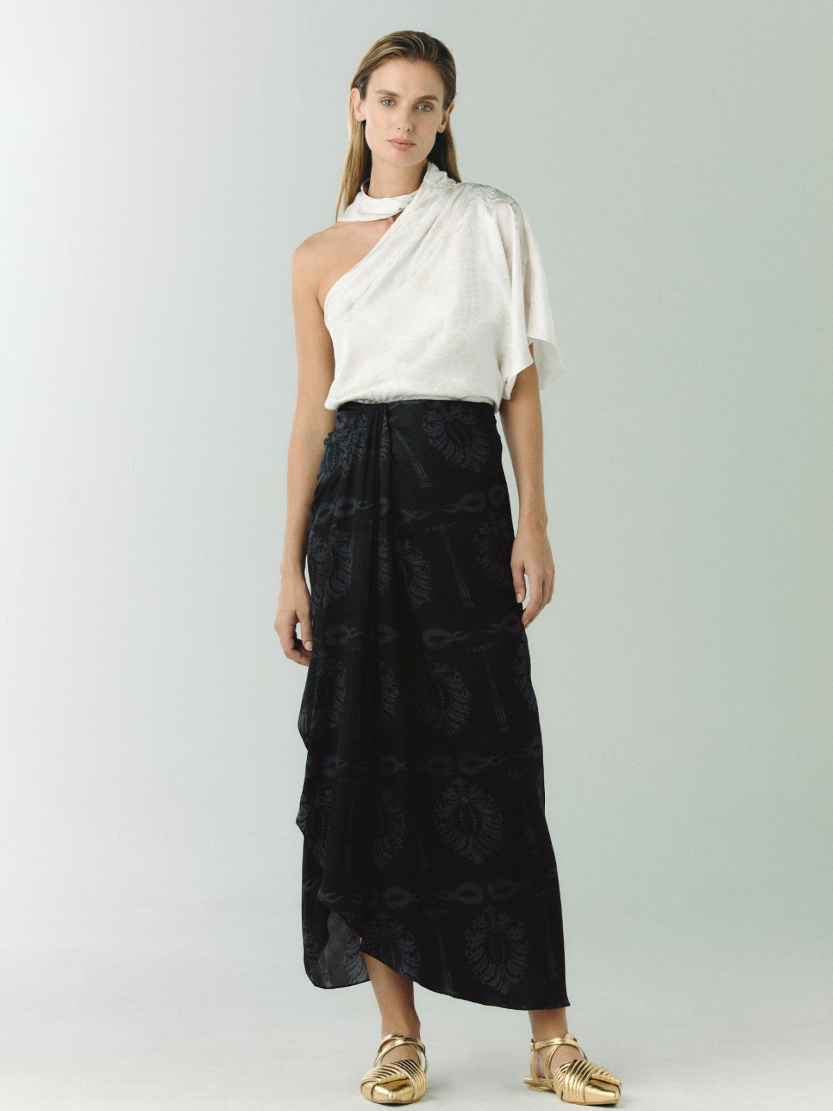Chiminango Silk Jacquard Blouse | Ecru Chiminango Silk Jacquard Blouse | Ecru - Fashionkind