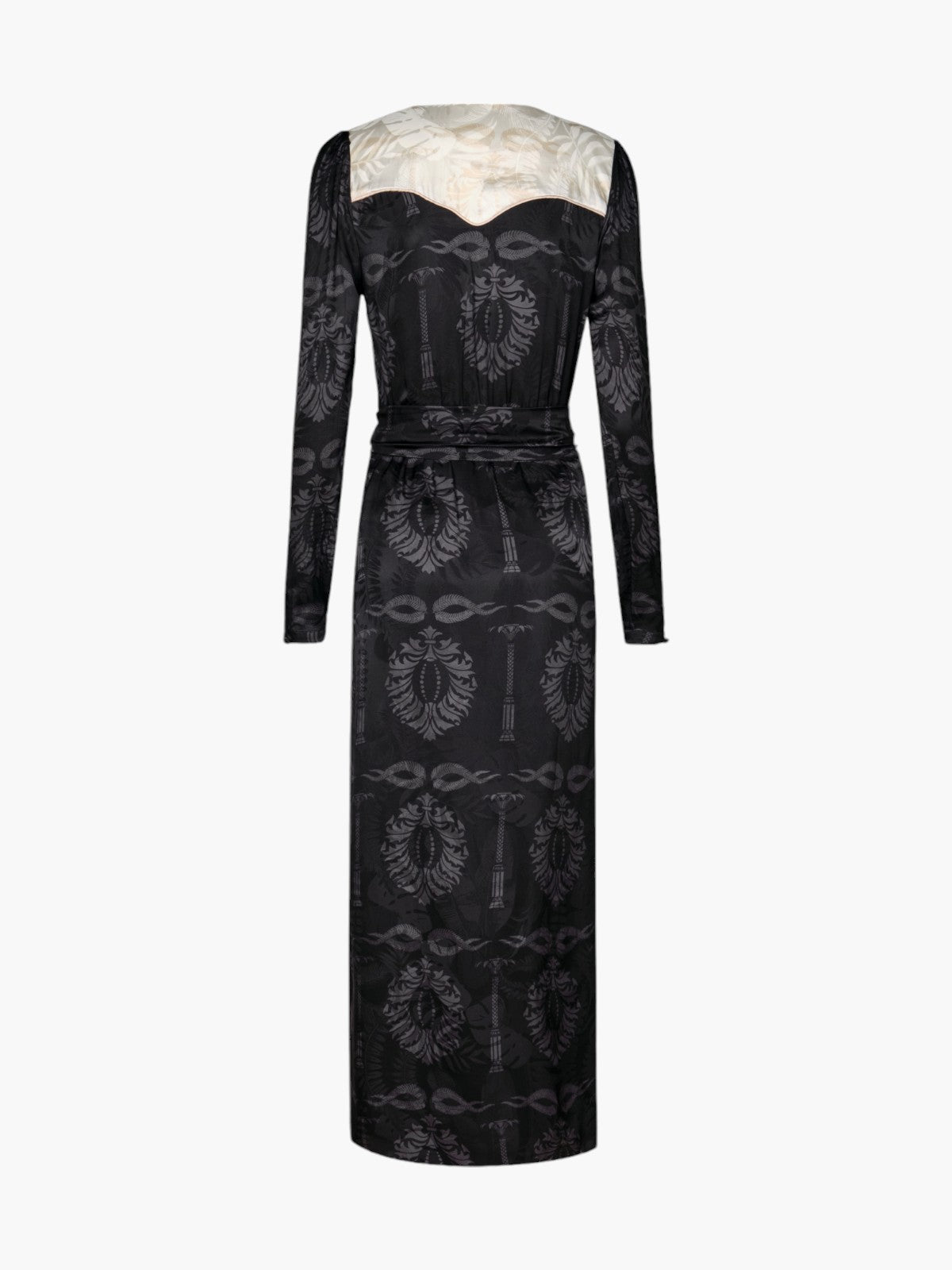Obregon Silk Jacquard Maxi Dress | Black Obregon Silk Jacquard Maxi Dress | Black - Fashionkind