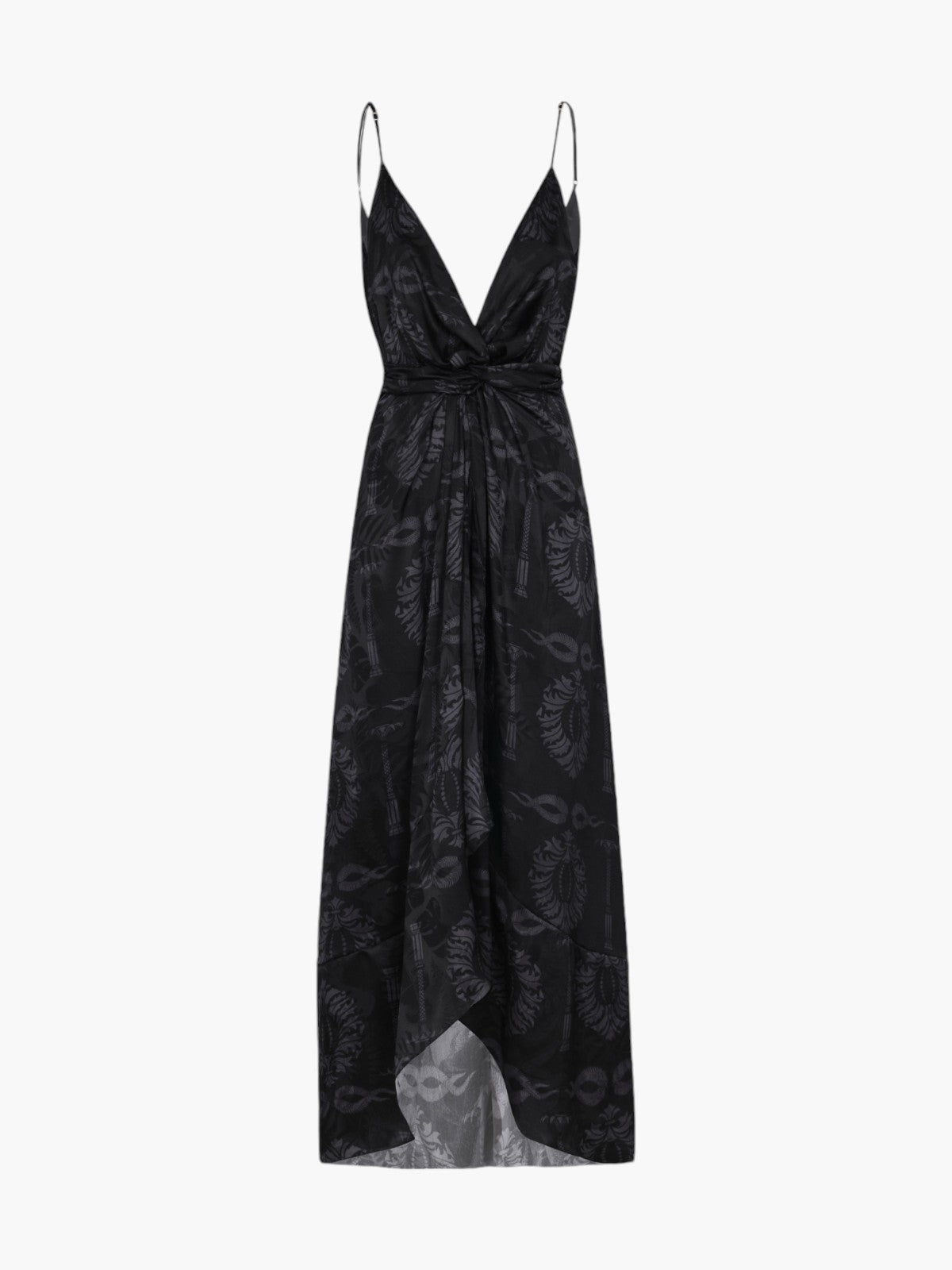 Sabina Silk Jacquard Midi Dress | Black Sabina Silk Jacquard Midi Dress | Black - Fashionkind
