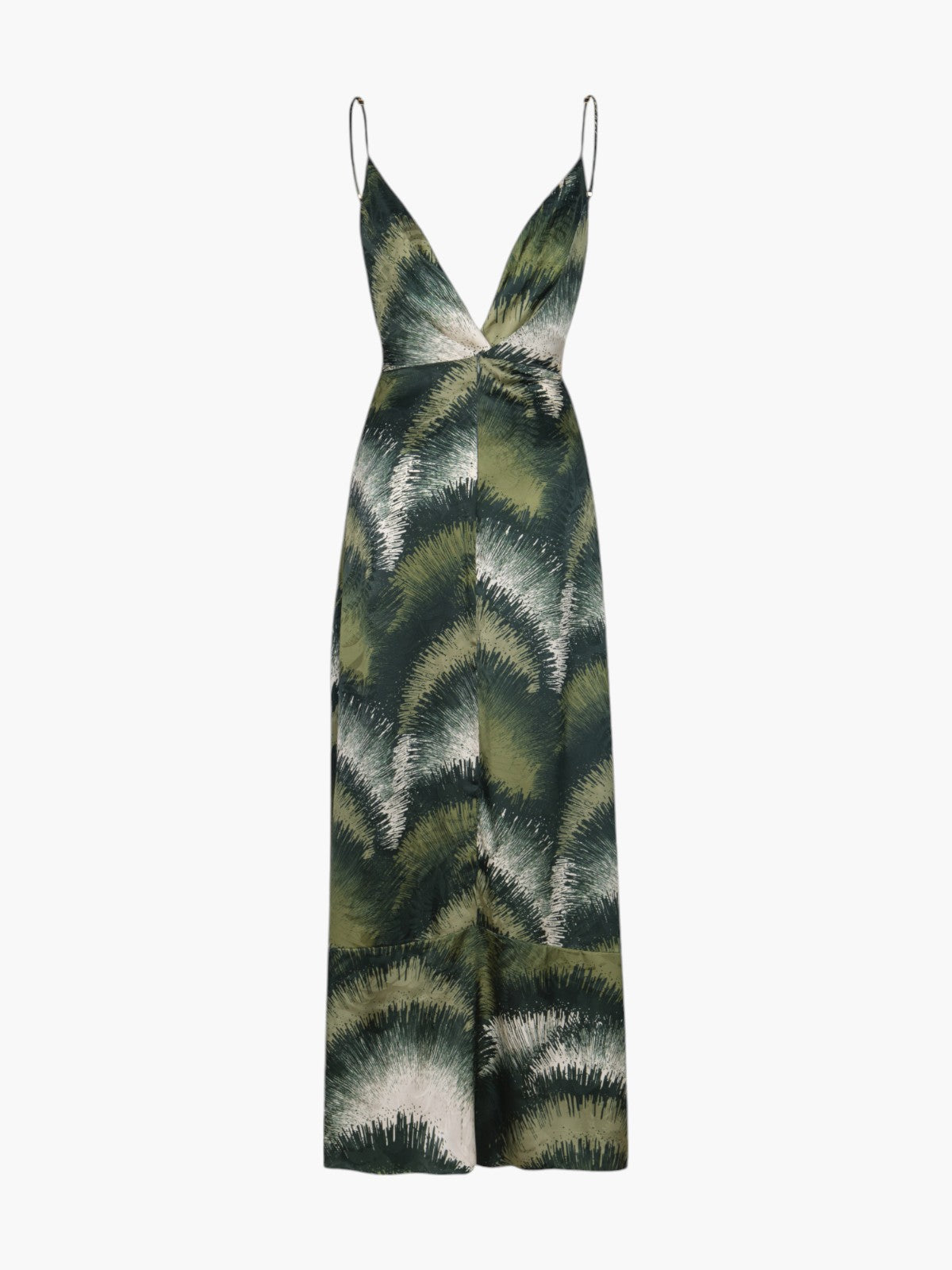 Sabina Silk Jacquard Midi Dress | Green Brushed Sabina Silk Jacquard Midi Dress | Green Brushed - Fashionkind