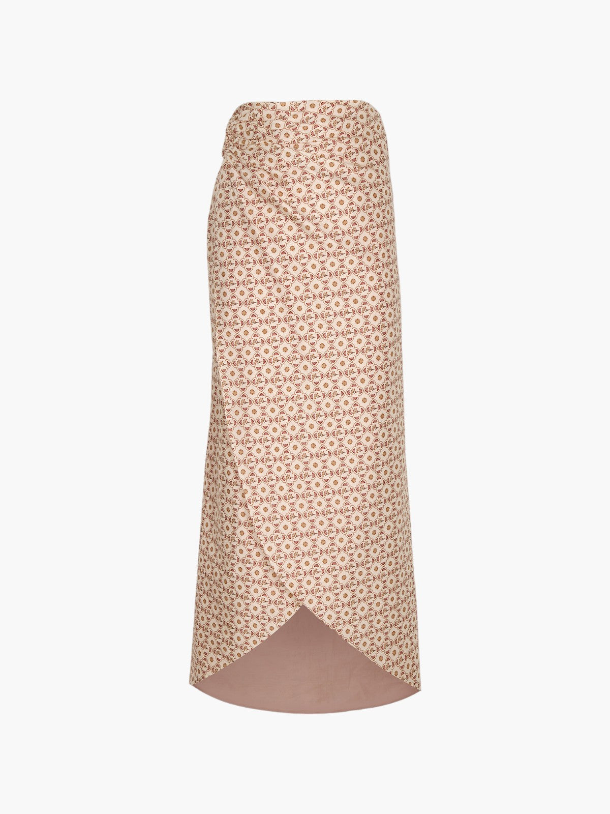 Siboney Cotton Bio Wrap Midi Skirt | Beige May Flower Siboney Cotton Bio Wrap Midi Skirt | Beige May Flower - Fashionkind