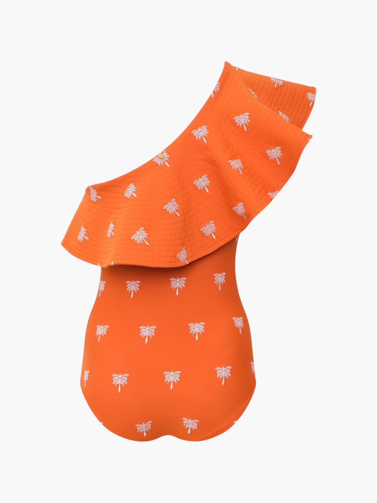 Tucan Embroidered One Piece | Orange Lilac Polka Palms Tucan Embroidered One Piece | Orange Lilac Polka Palms