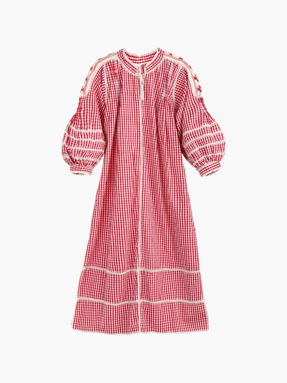 Amorcita Gingham Mexican Dress | Red Amorcita Gingham Mexican Dress | Red