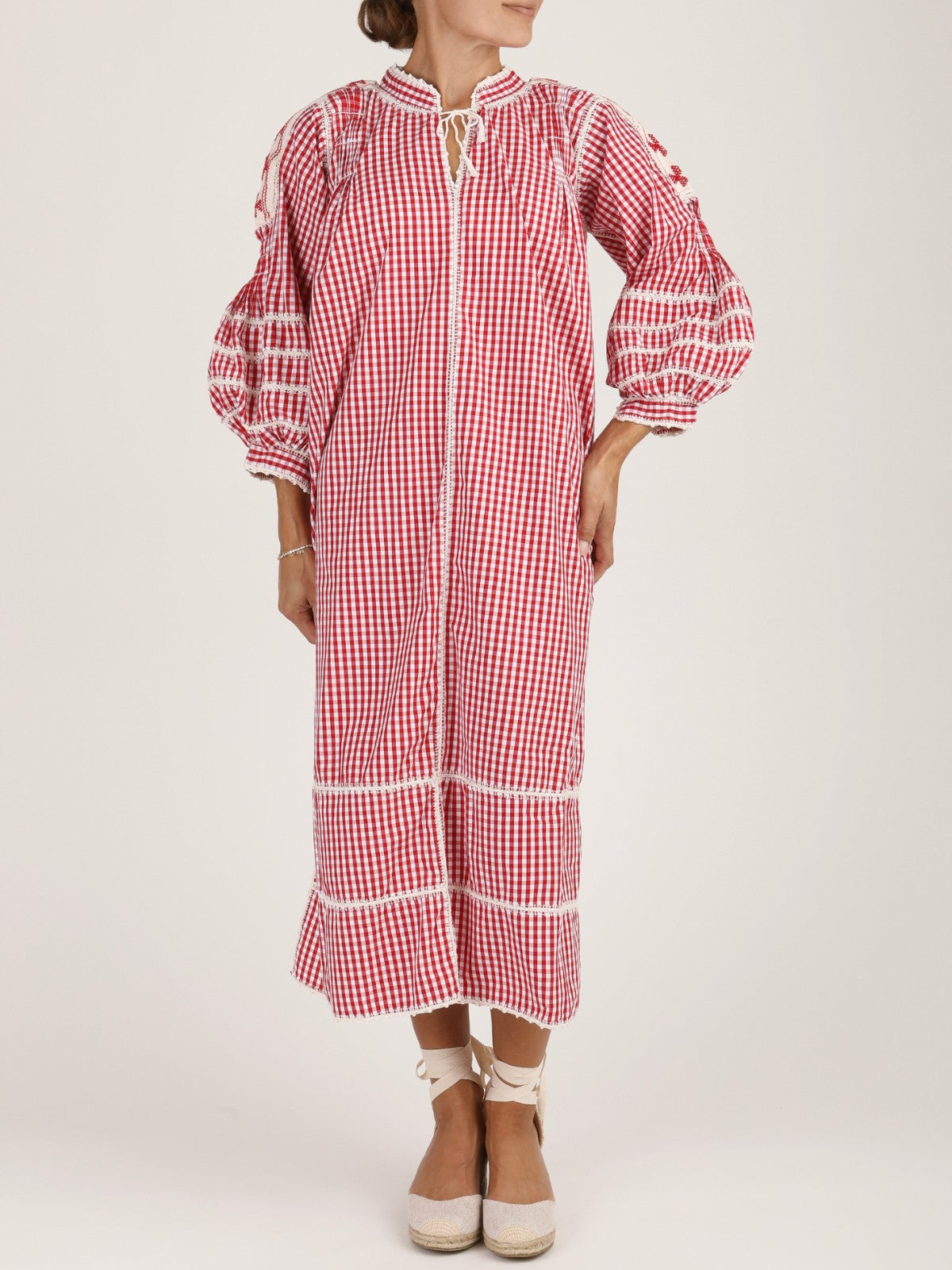 Amorcita Gingham Mexican Dress | Red Amorcita Gingham Mexican Dress | Red