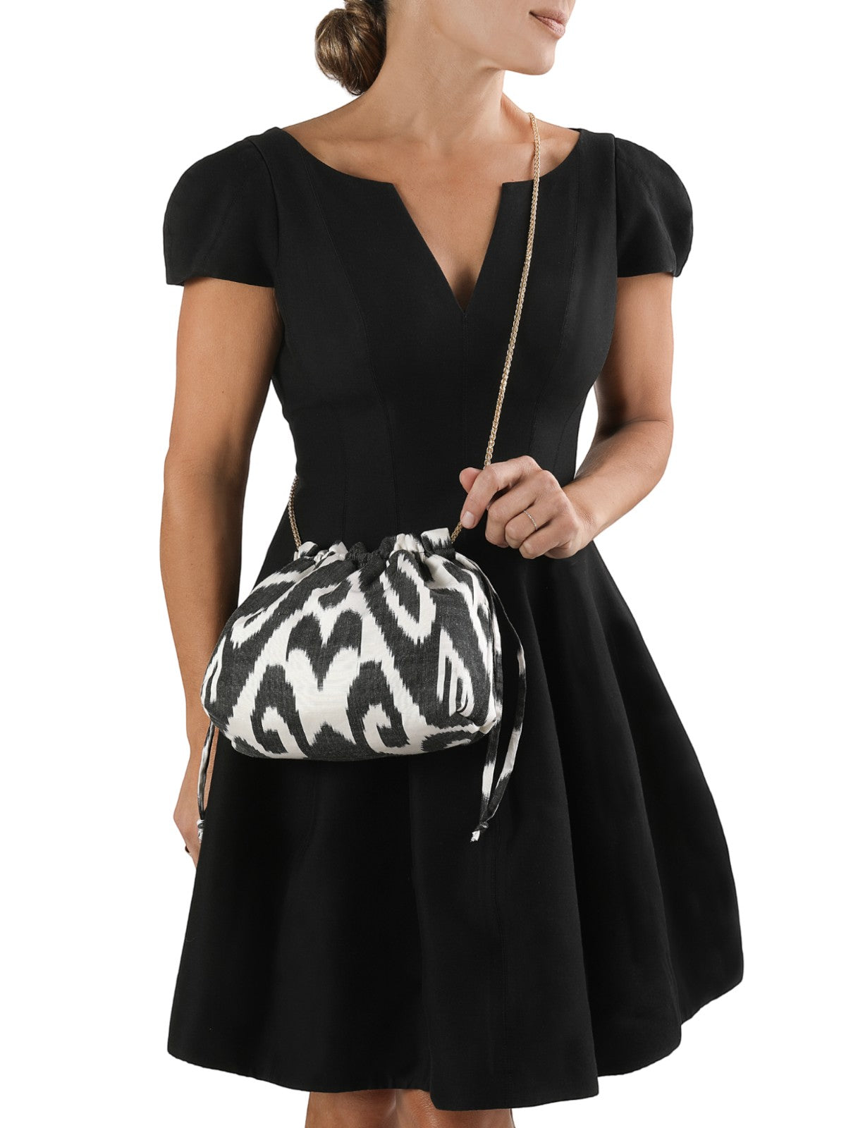 Ladue Silk Ikat Party Purse | Black/White Ladue Silk Ikat Party Purse | Black/White