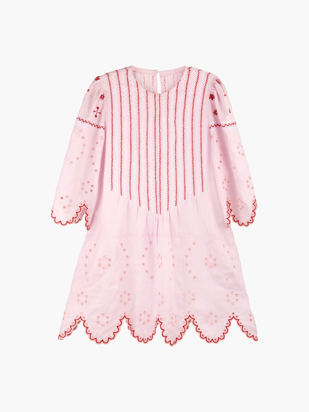 Marianna Ukrainian Embroidered Dress | Pink/Red Marianna Ukrainian Embroidered Dress | Pink/Red - Fashionkind