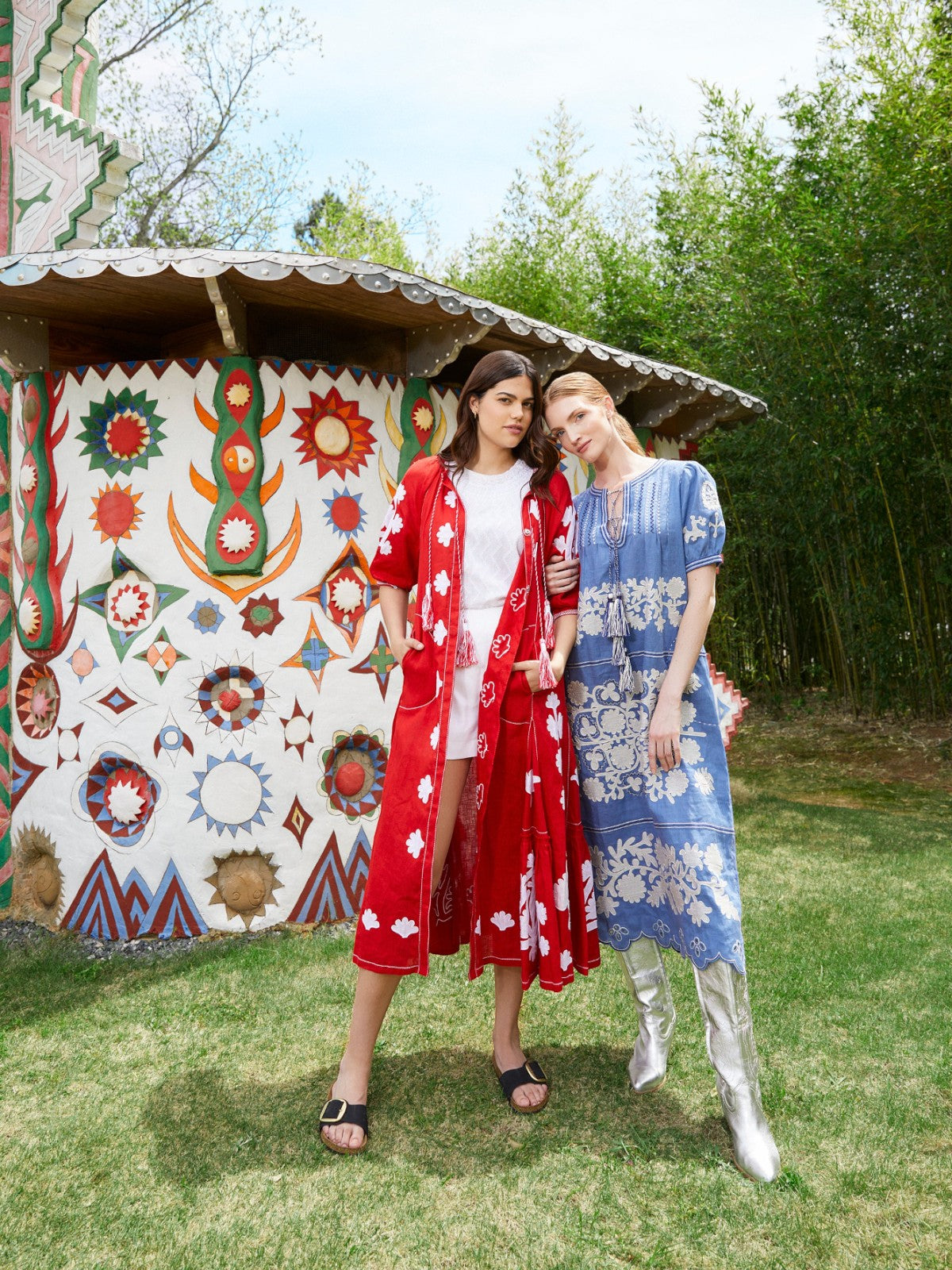 Matisse Embroidered Ukrainian Dress - Red Medium / Red Matisse Embroidered Ukrainian Dress - Red Medium / Red